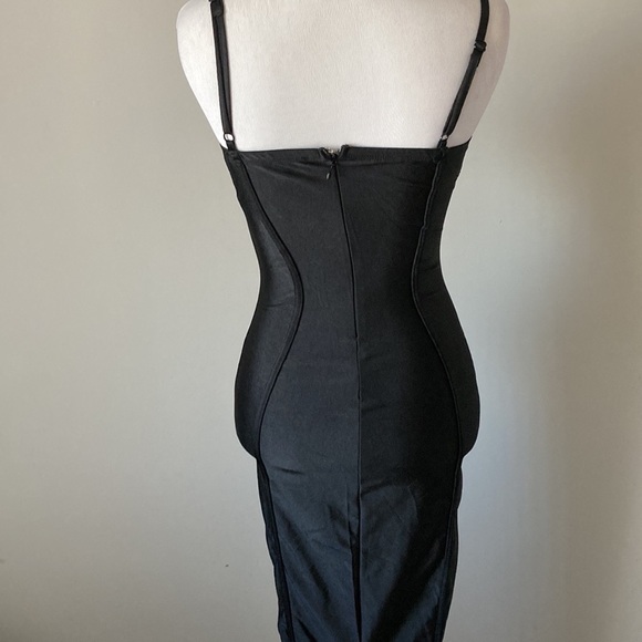 5 ⭐️ Black Corset Dress Just in @The King Kouture Boutique Midi Length Small - Picture 8 of 9